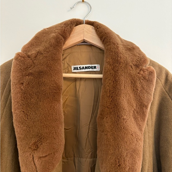 Vintage Jil Sander Tan Teddy Jacket with Plush Collar - Size 38 - Picture 2 of 12